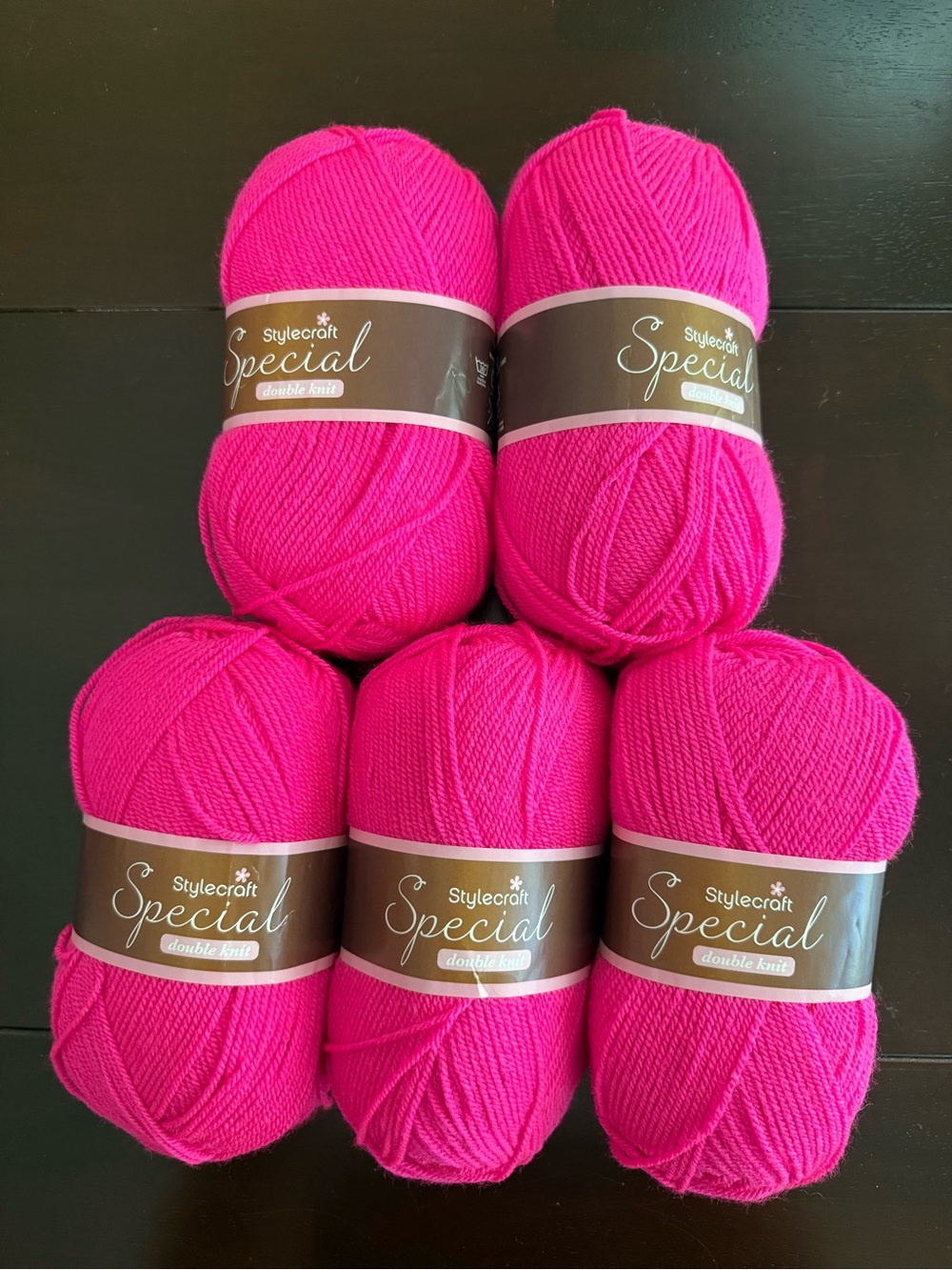 Stylecraft Special Double Knit Yarn - Bright Hot Pink - Fiesta (5 Skeins)